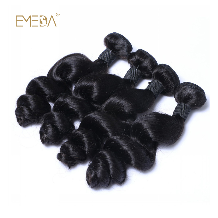 Raw Indian Human Hair Virgin Bundles Loose Wave Unprocessed Hair Weft LM324